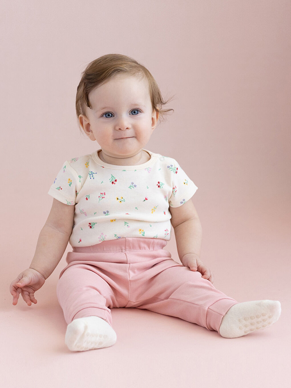 Пижамные брюки для малышек девочек с эластичным поясом, 2 упаковки-1