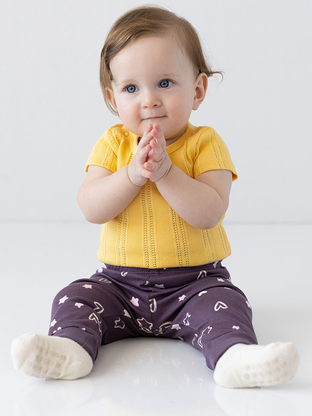 Пижамные брюки для малышек девочек с эластичным поясом, 2 упаковки-8