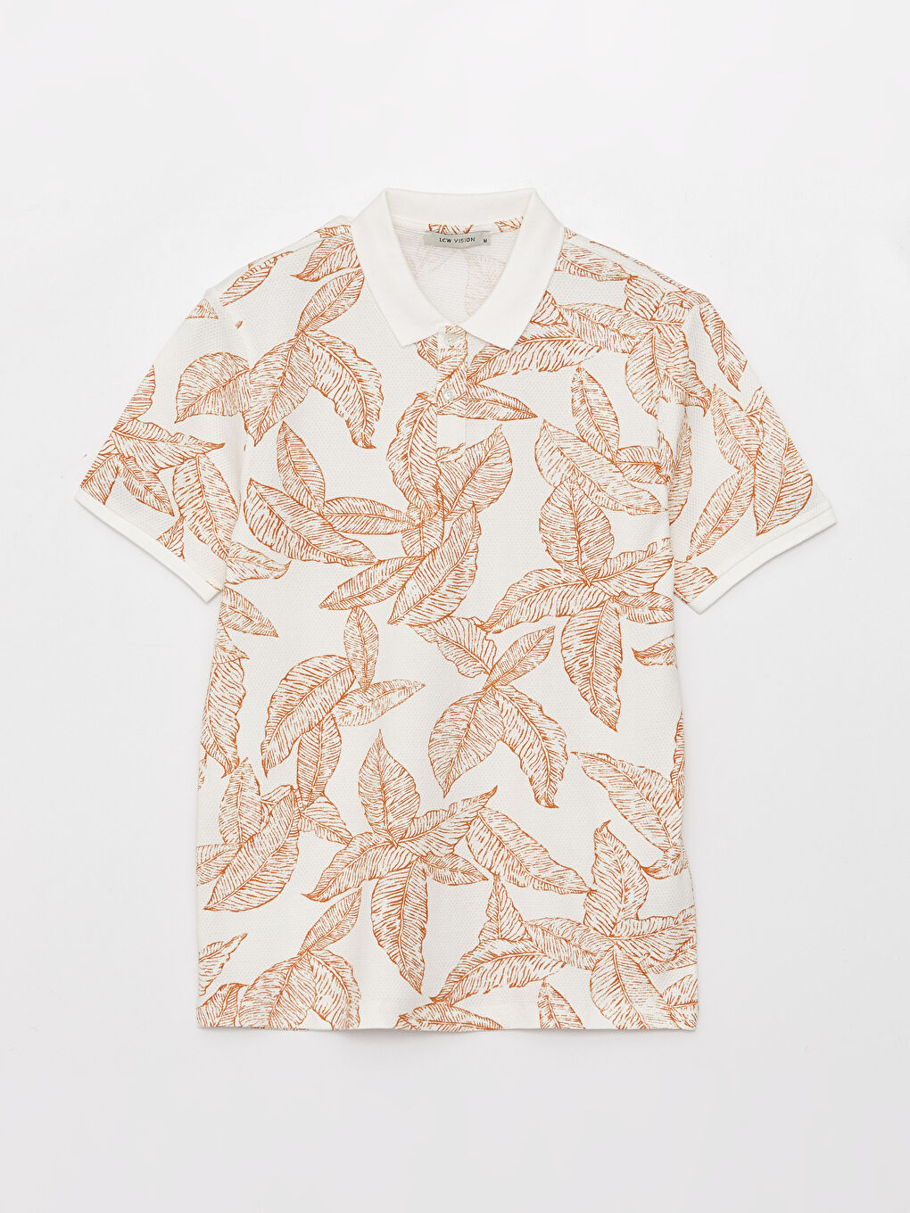 Polo Neck Short Sleeve Patterned Men's T-Shirt-5