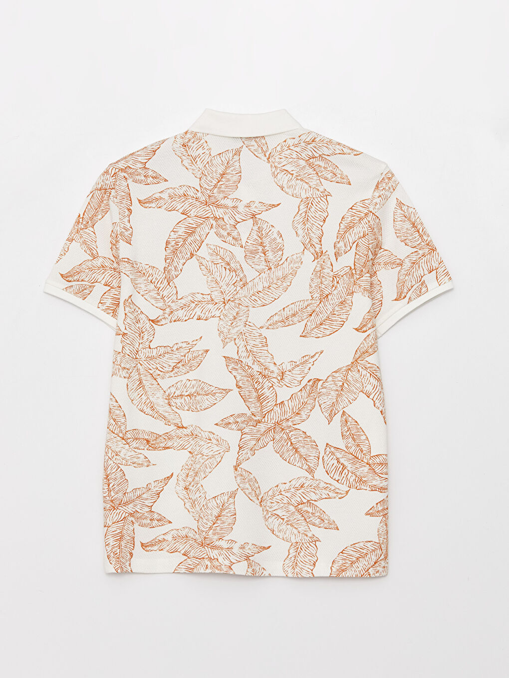 Polo Neck Short Sleeve Patterned Men's T-Shirt-6