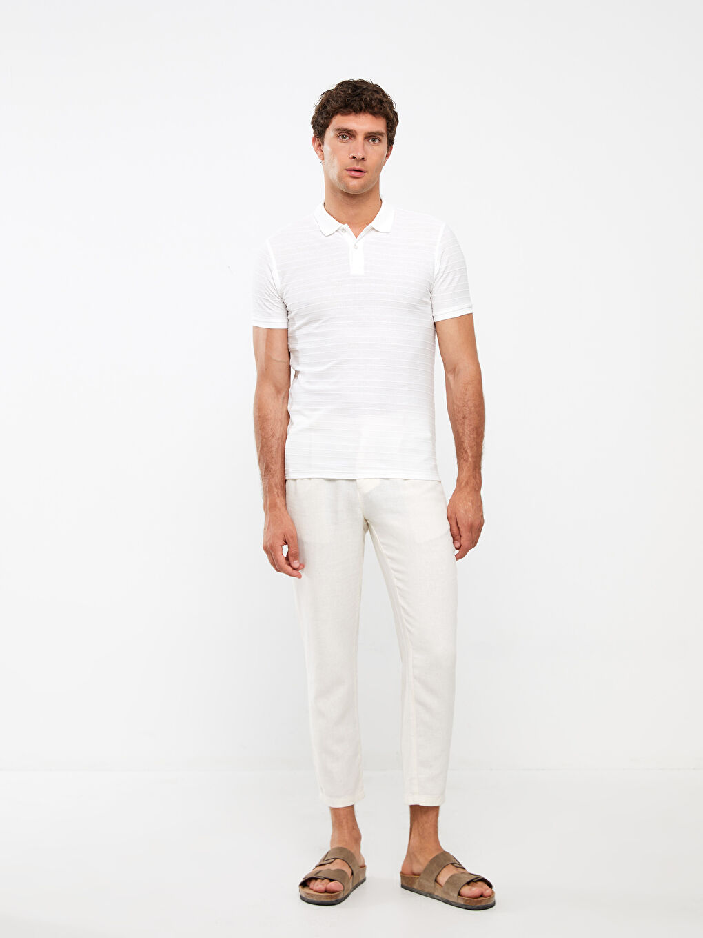 Polo Neck Short Sleeve Men's T-Shirt-2