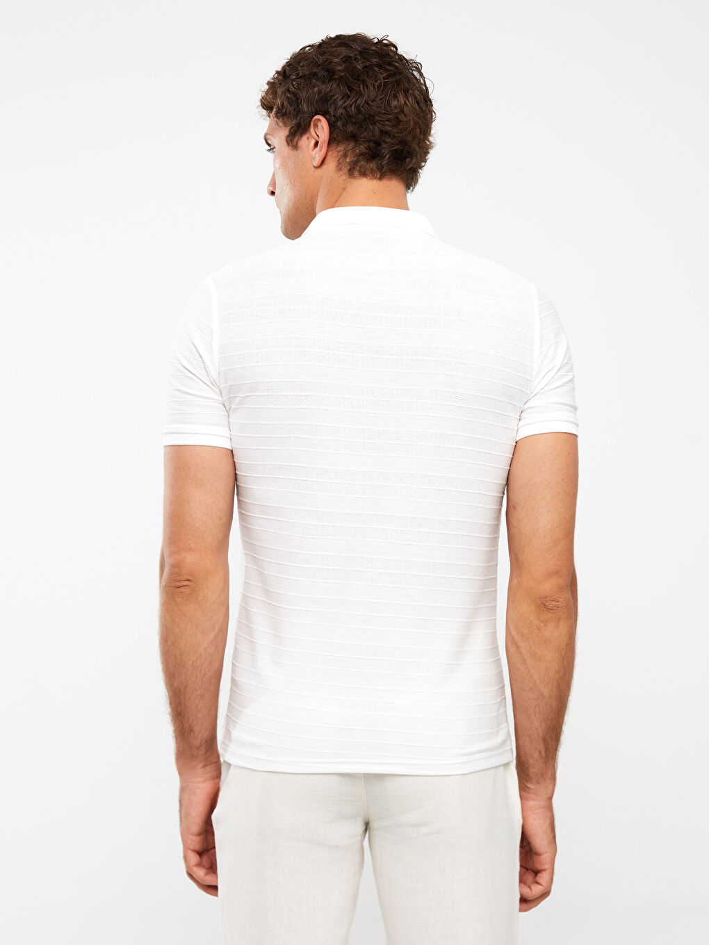 Polo Neck Short Sleeve Men's T-Shirt-4