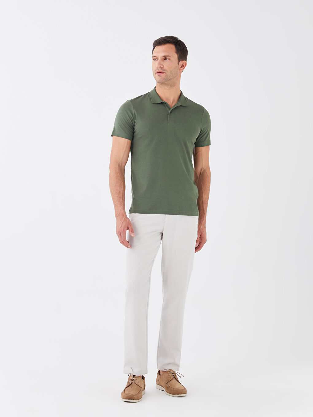 Tricou Polo cu Mânecă Scurtă din Jerseu pentru Bărbați-2