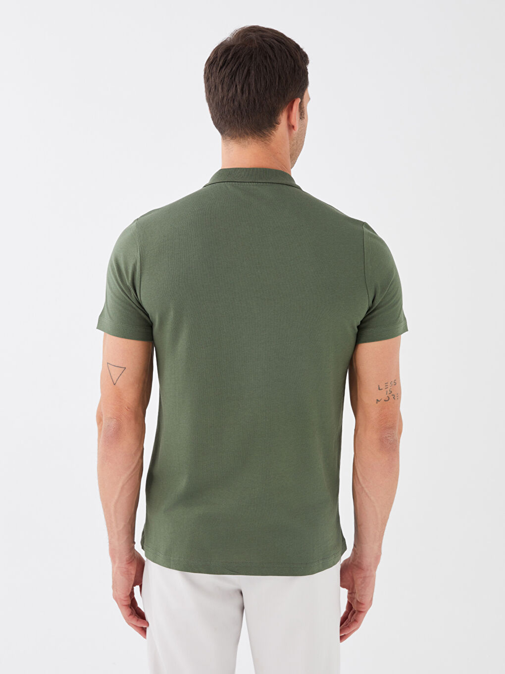 Tricou Polo cu Mânecă Scurtă din Jerseu pentru Bărbați-4