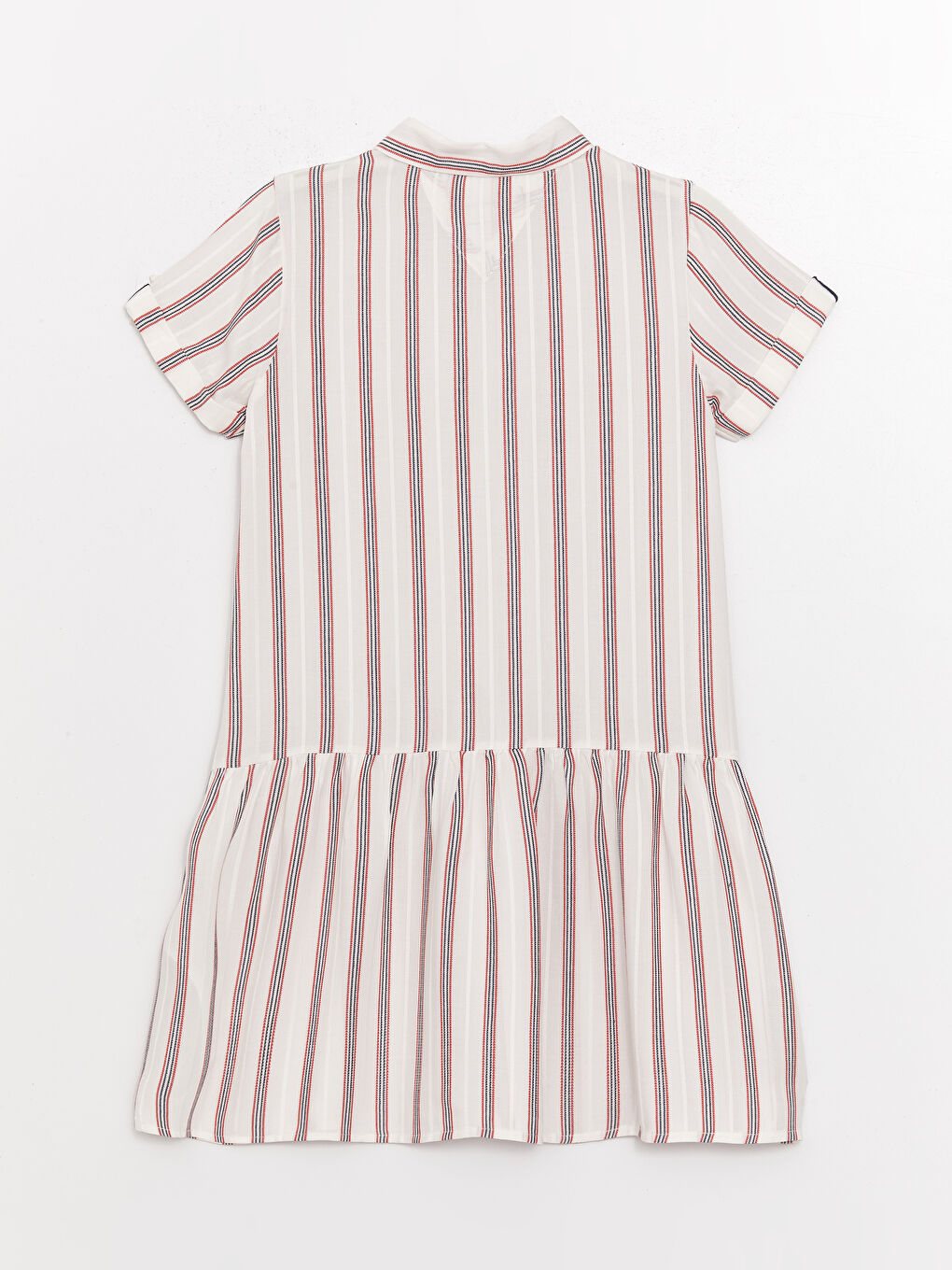 Shirt Collar Short Sleeve Girls Dress -S3FQ92Z4-P8J