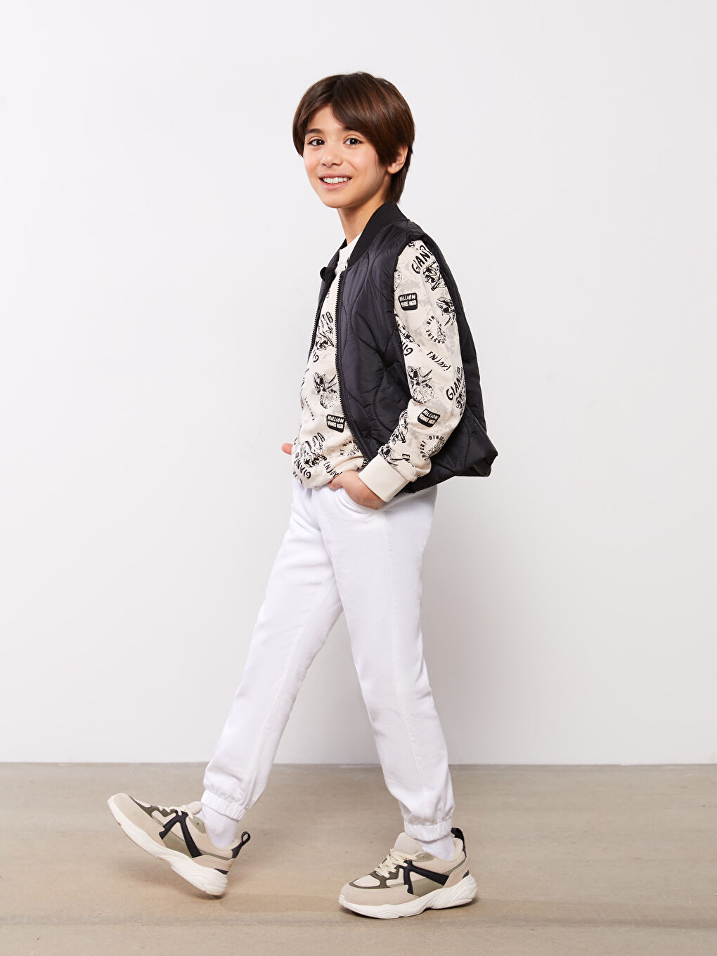 Elasticated Waist Basic Boys' Jogger Sweatpants