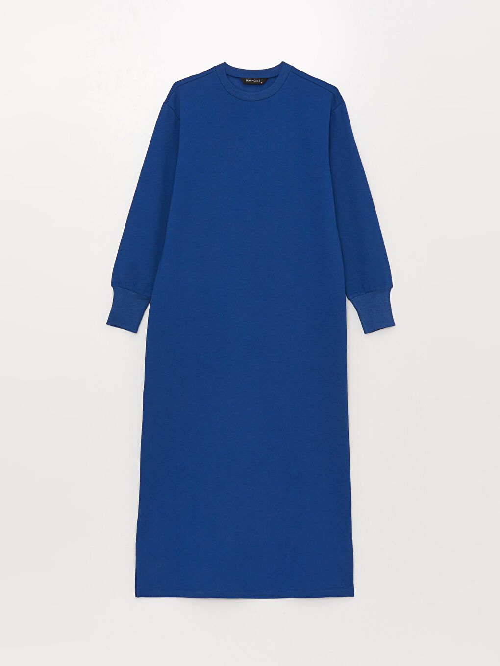 Crew Neck Straight Long Sleeve Women's Sweat Dress -S3FR06Z8-HPQ
