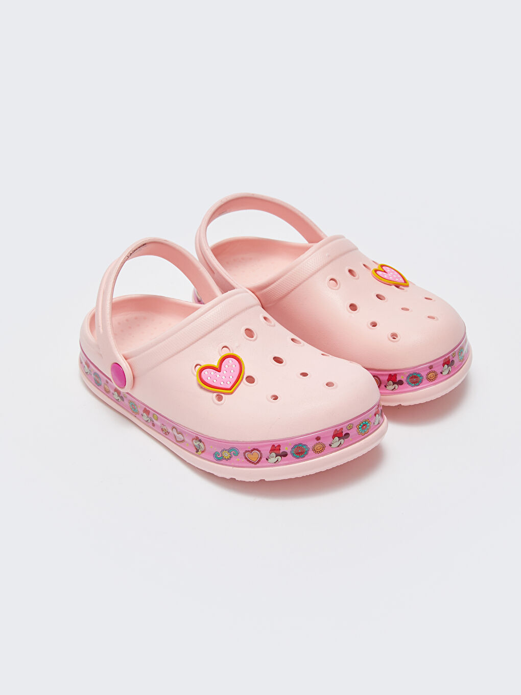 Pembe Tabanı Işıklı Kız Çocuk Sandalet-1