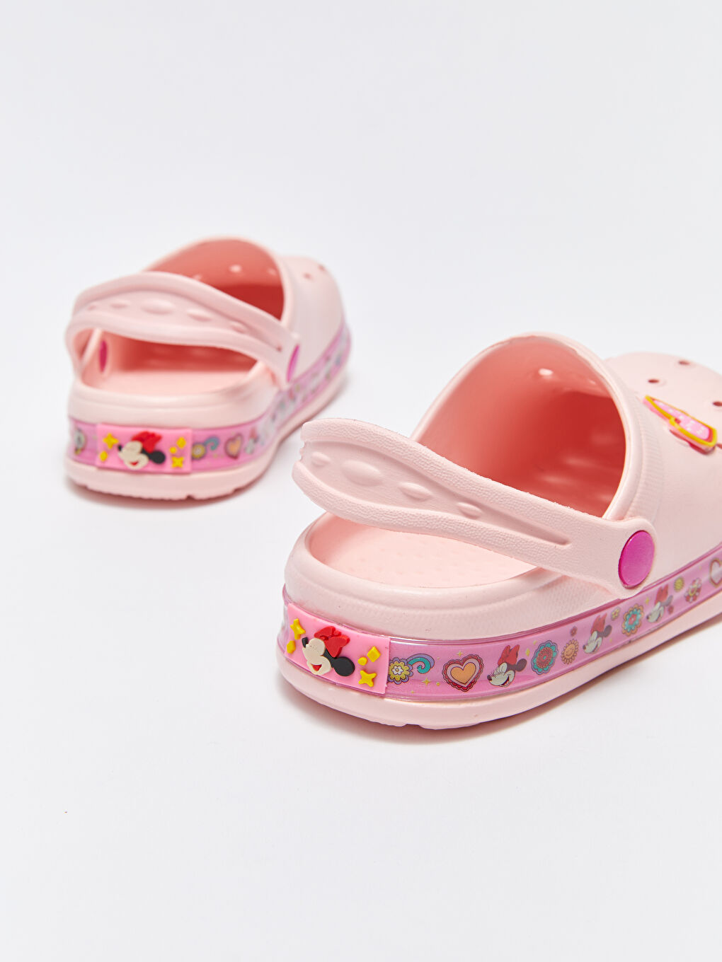 Pembe Tabanı Işıklı Kız Çocuk Sandalet-5