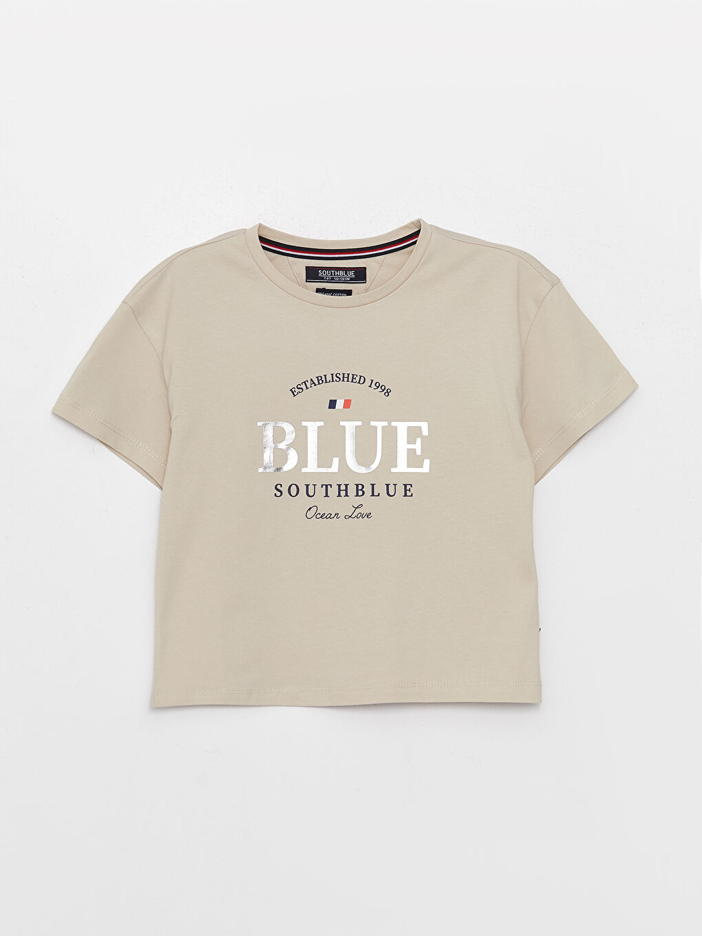 SOUTHBLUE Crew Neck Printed Short Sleeve Girls' T-Shirt -S3FR48Z4-G8H