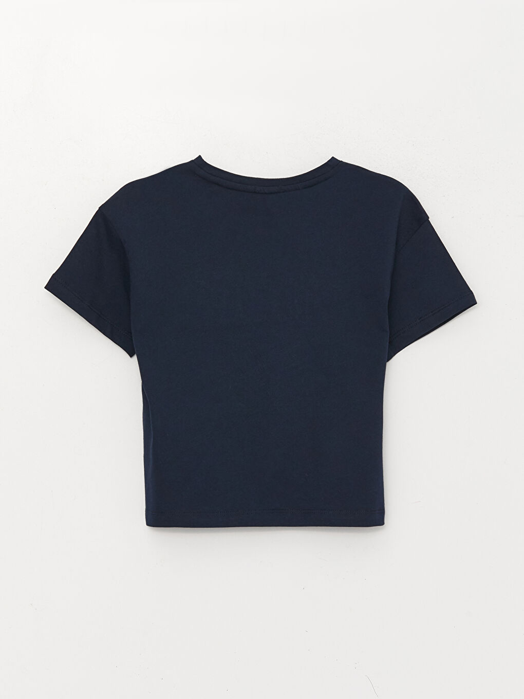 Crew Neck Embroidered Short Sleeve Girls' T-Shirt-1