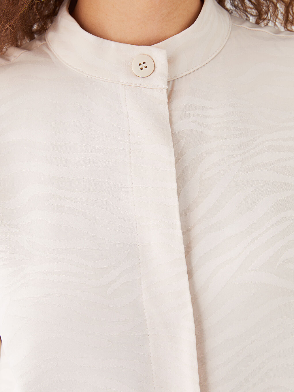 Funnel Neck Patterned Women's Tunic-3