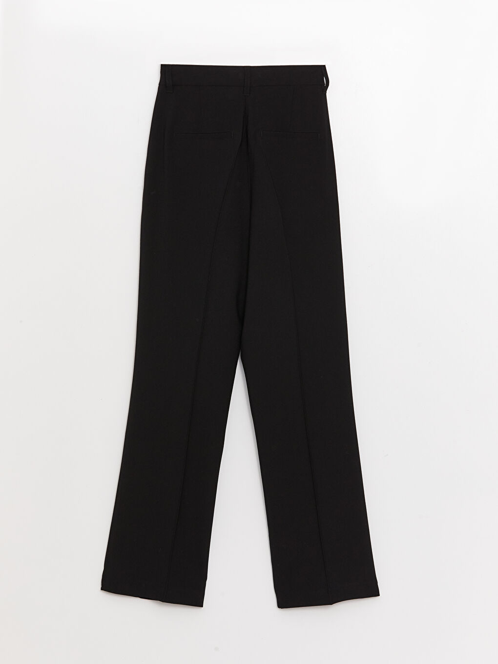 High Waist Comfortable Fit Straight Viscose Women's Trousers-5