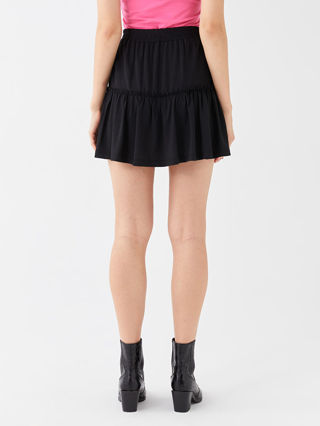 Women's Elastic Waist Plain Skort Skirt -S3FR81Z8-RQL