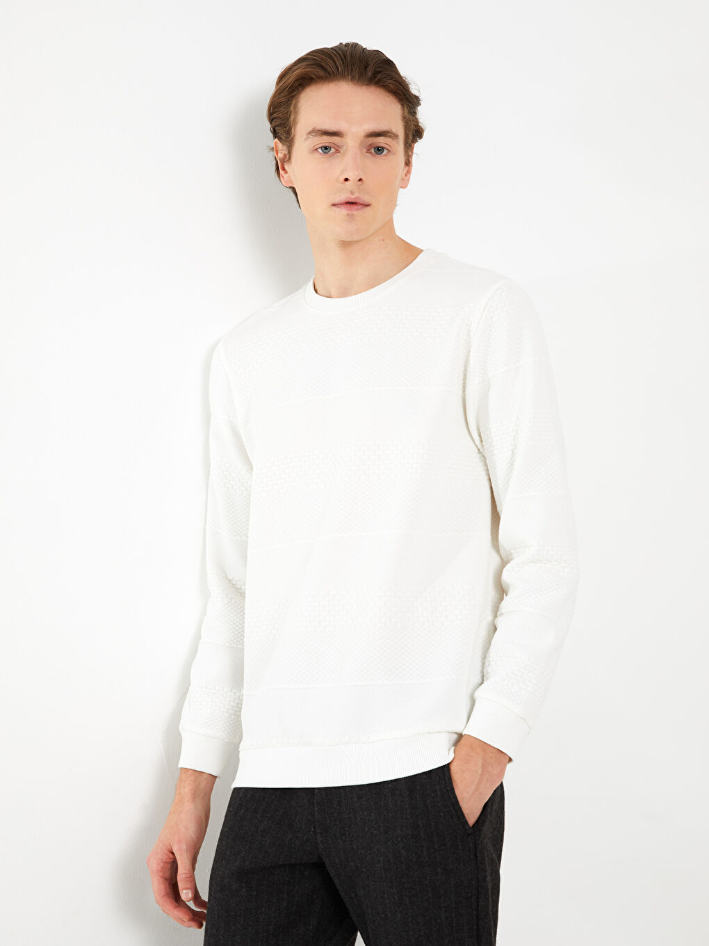 LCW Vision Crew Neck Long Sleeve Men's Sweatshirt -S3FR88Z8-R9J