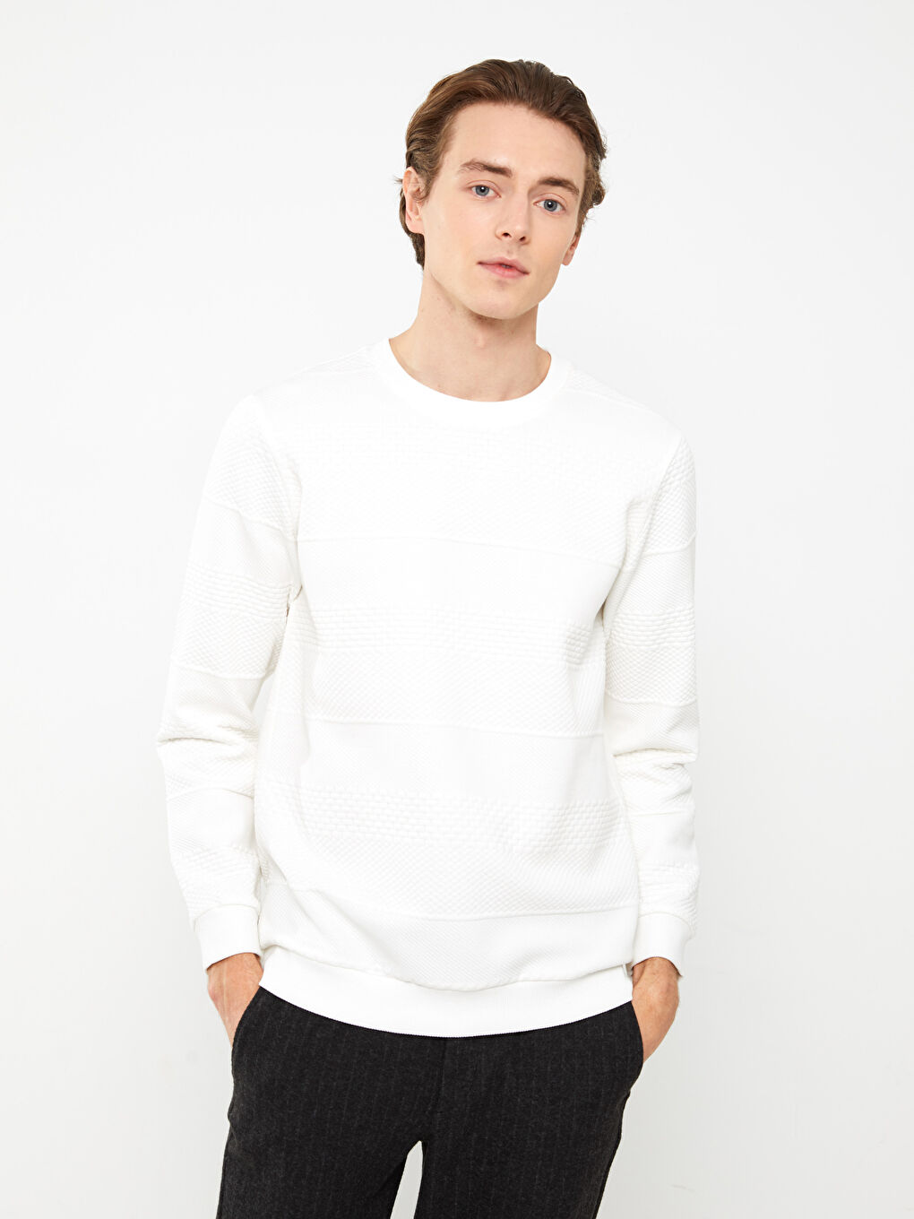 LCW Vision Crew Neck Long Sleeve Men's Sweatshirt -S3FR88Z8-R9J