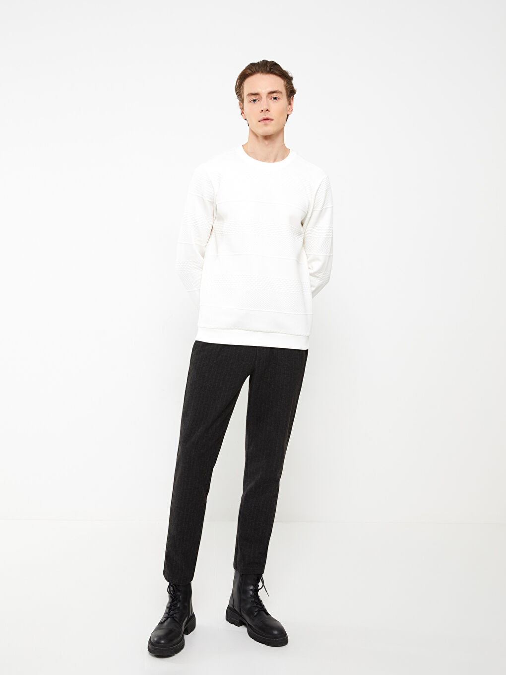LCW Vision Crew Neck Long Sleeve Men's Sweatshirt -S3FR88Z8-R9J