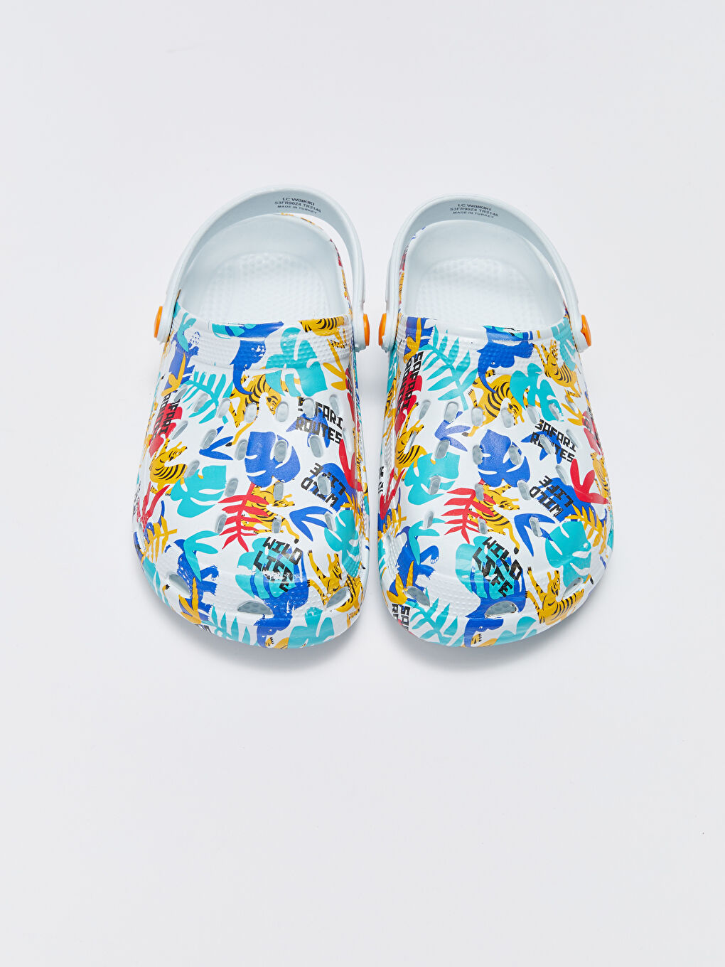 Beyaz Baskılı Erkek Çocuk Plaj Sandaleti-2