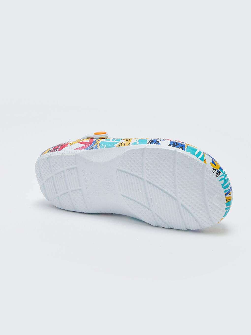 Beyaz Baskılı Erkek Çocuk Plaj Sandaleti-3