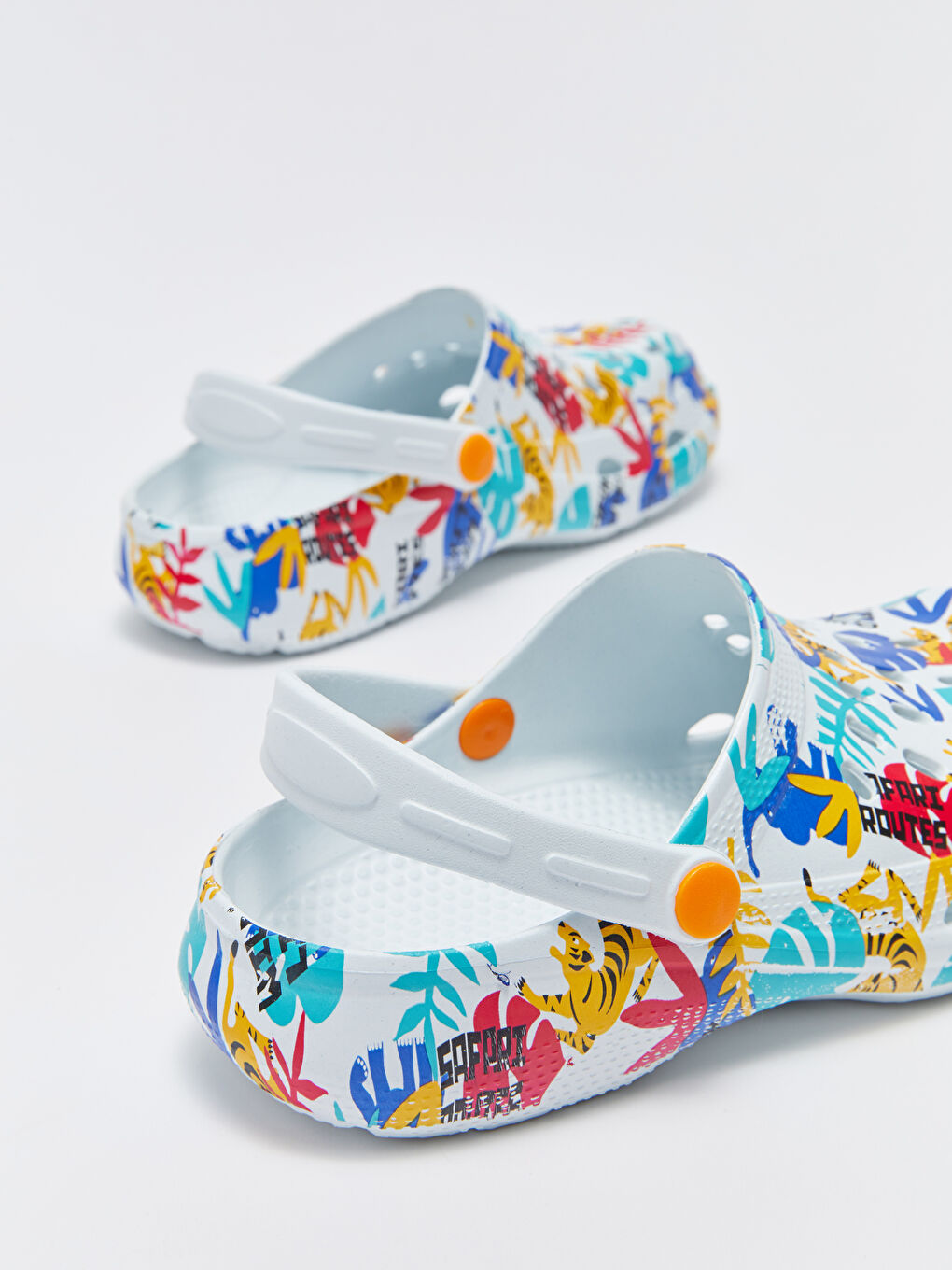 Beyaz Baskılı Erkek Çocuk Plaj Sandaleti-4