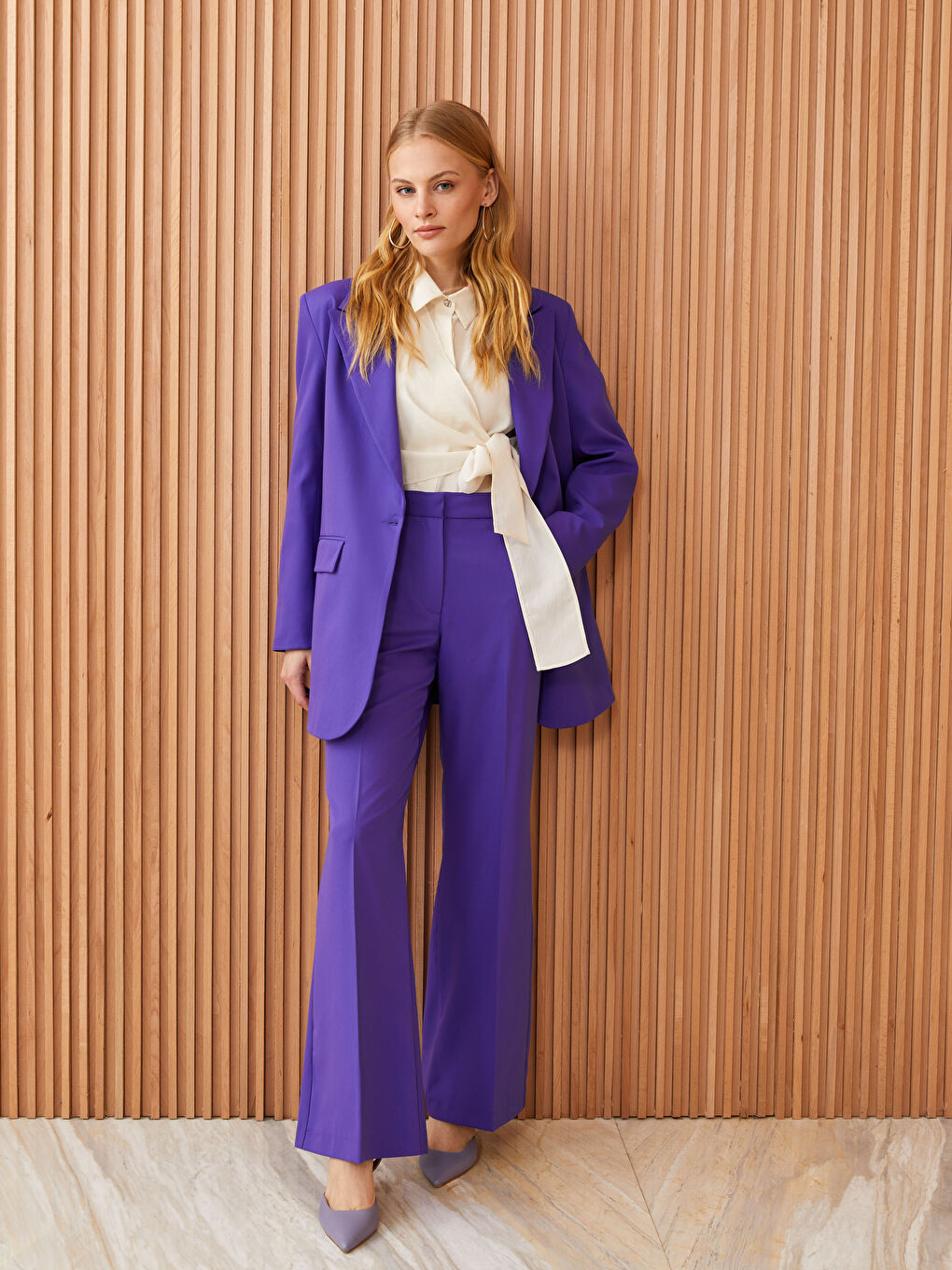 Regular Fit Flared Women's Trousers
