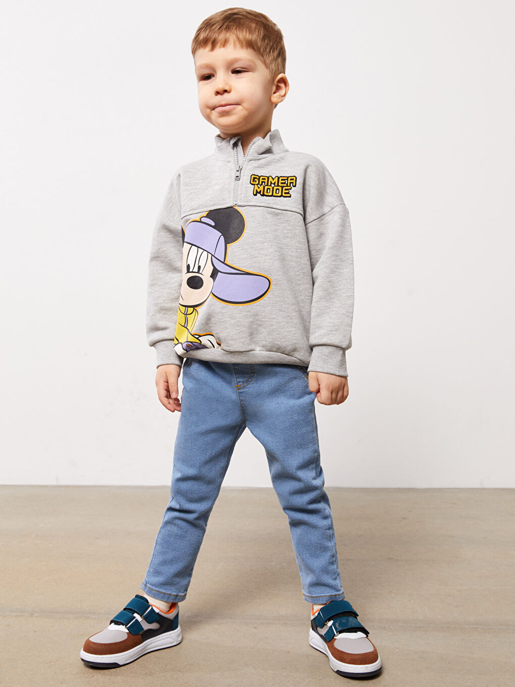 جينز للأولاد الرضع بخصر مرن أساسي-1