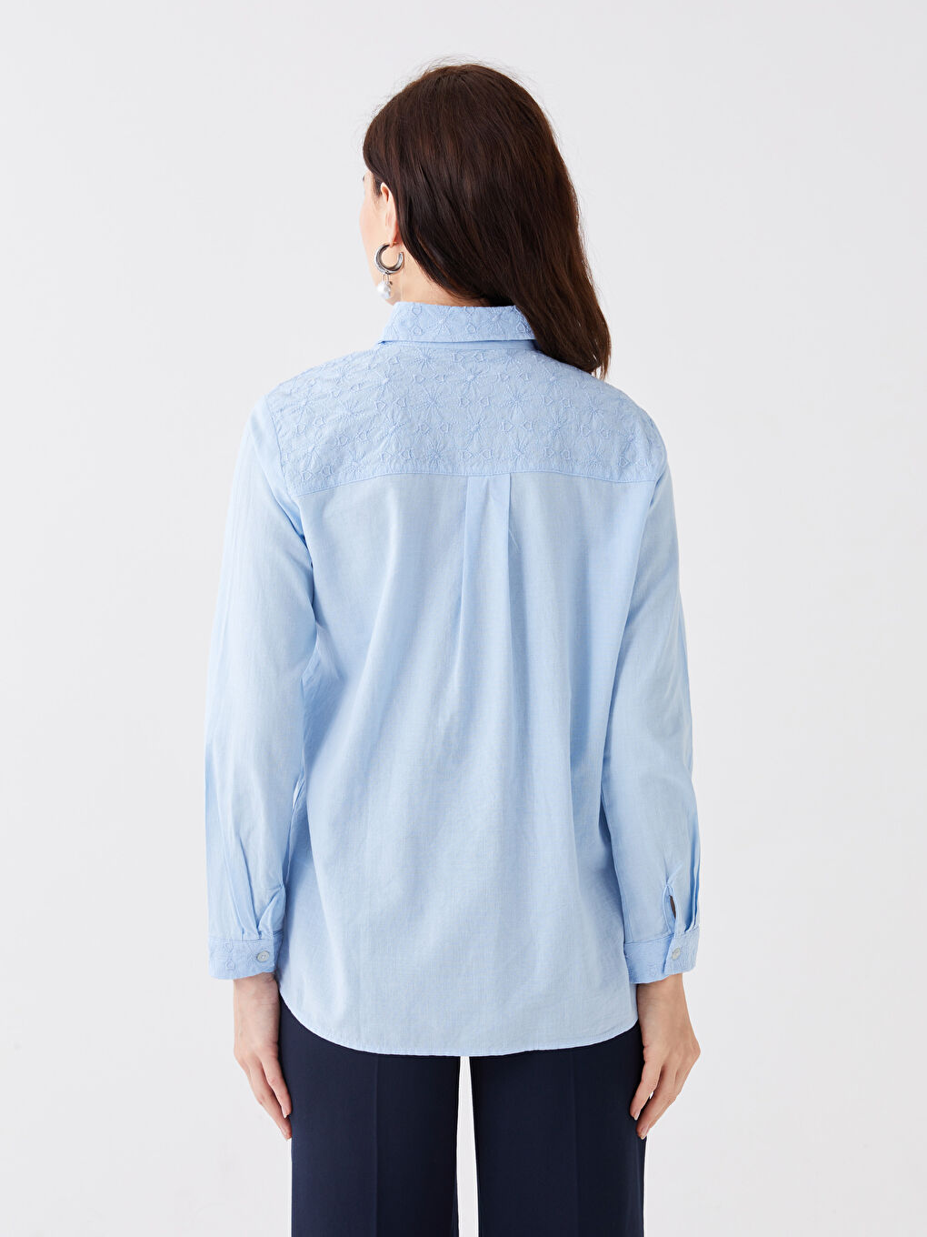 LCW Grace Embroidered Long Sleeve Women's Shirt -S3FS17Z8-V2Y