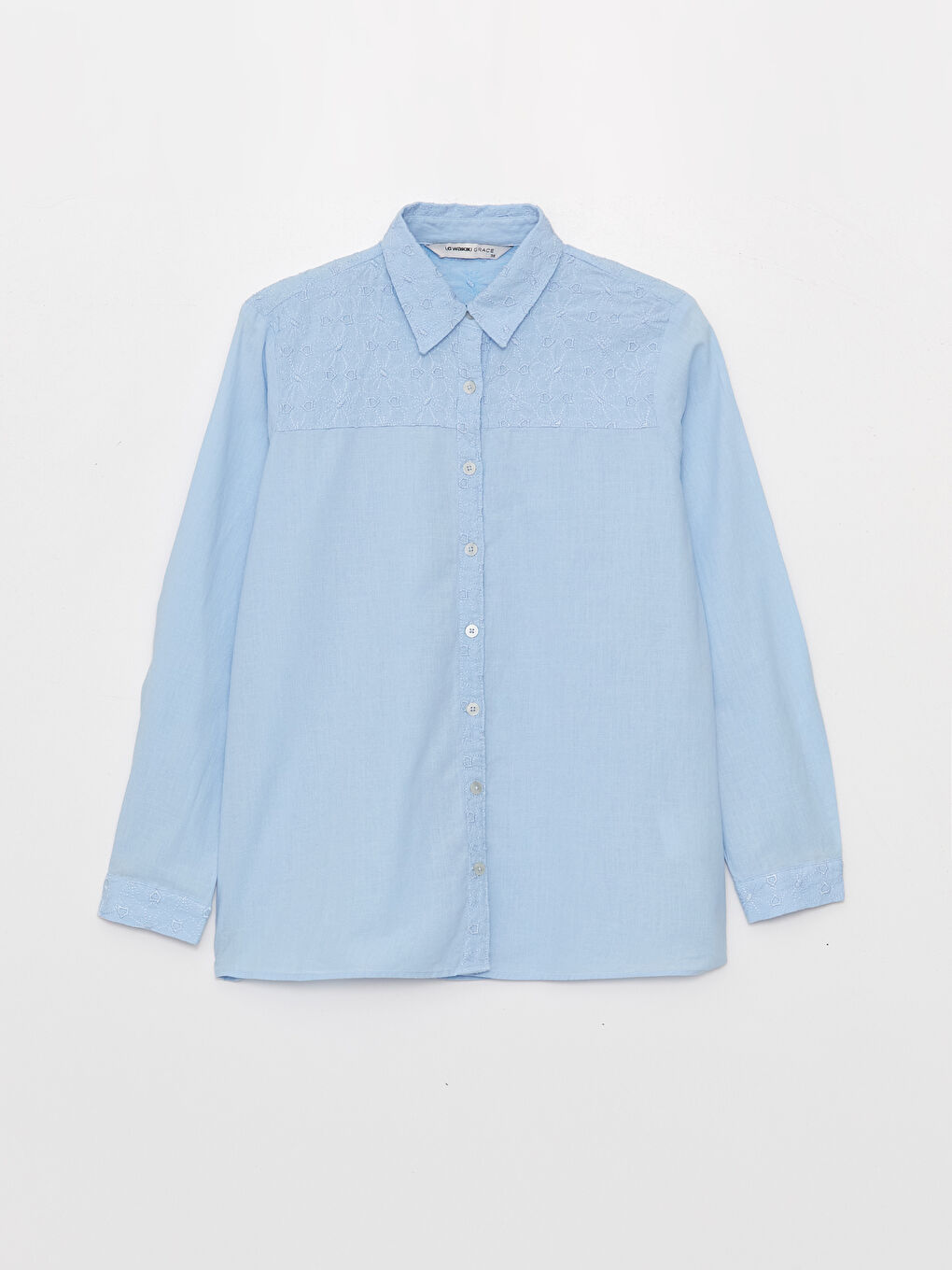 LCW Grace Embroidered Long Sleeve Women's Shirt -S3FS17Z8-V2Y