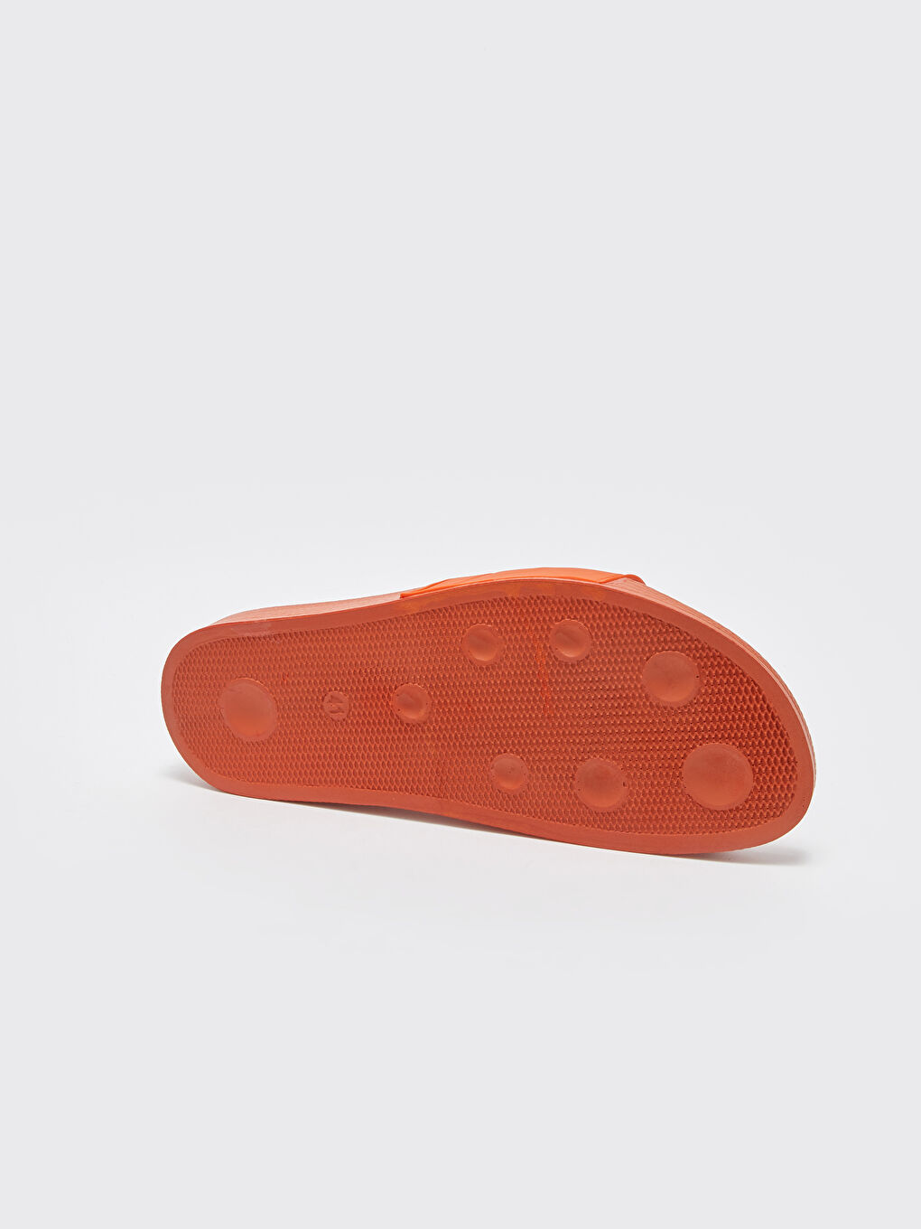 Turuncu Kendinden Desenli Tek Bantlı Erkek Terlik-3