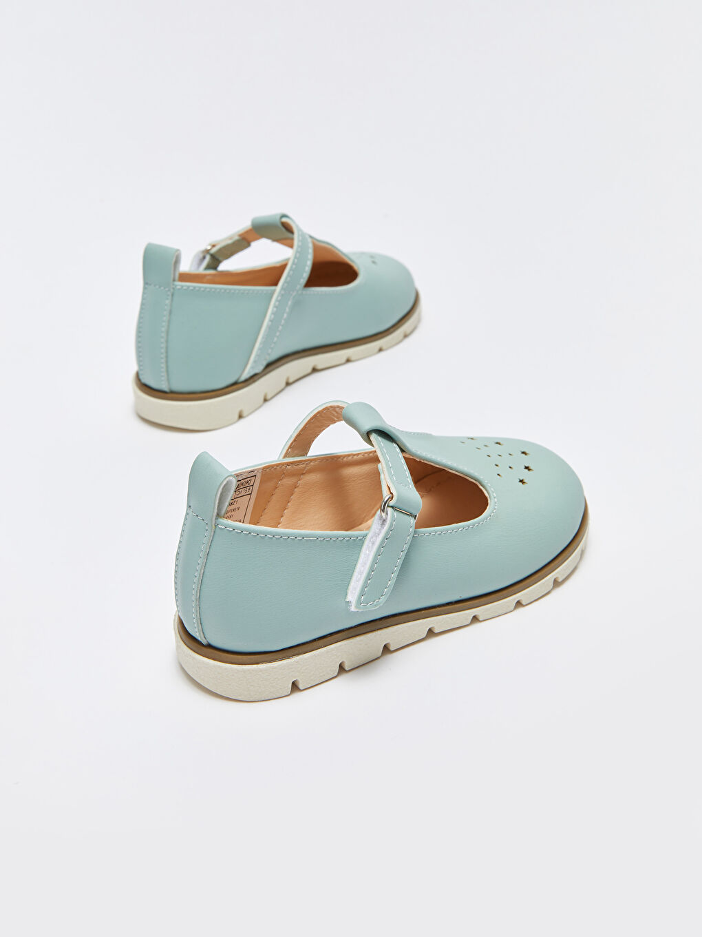 Yeşil Deri Görünümlü Kız Bebek Babet-4