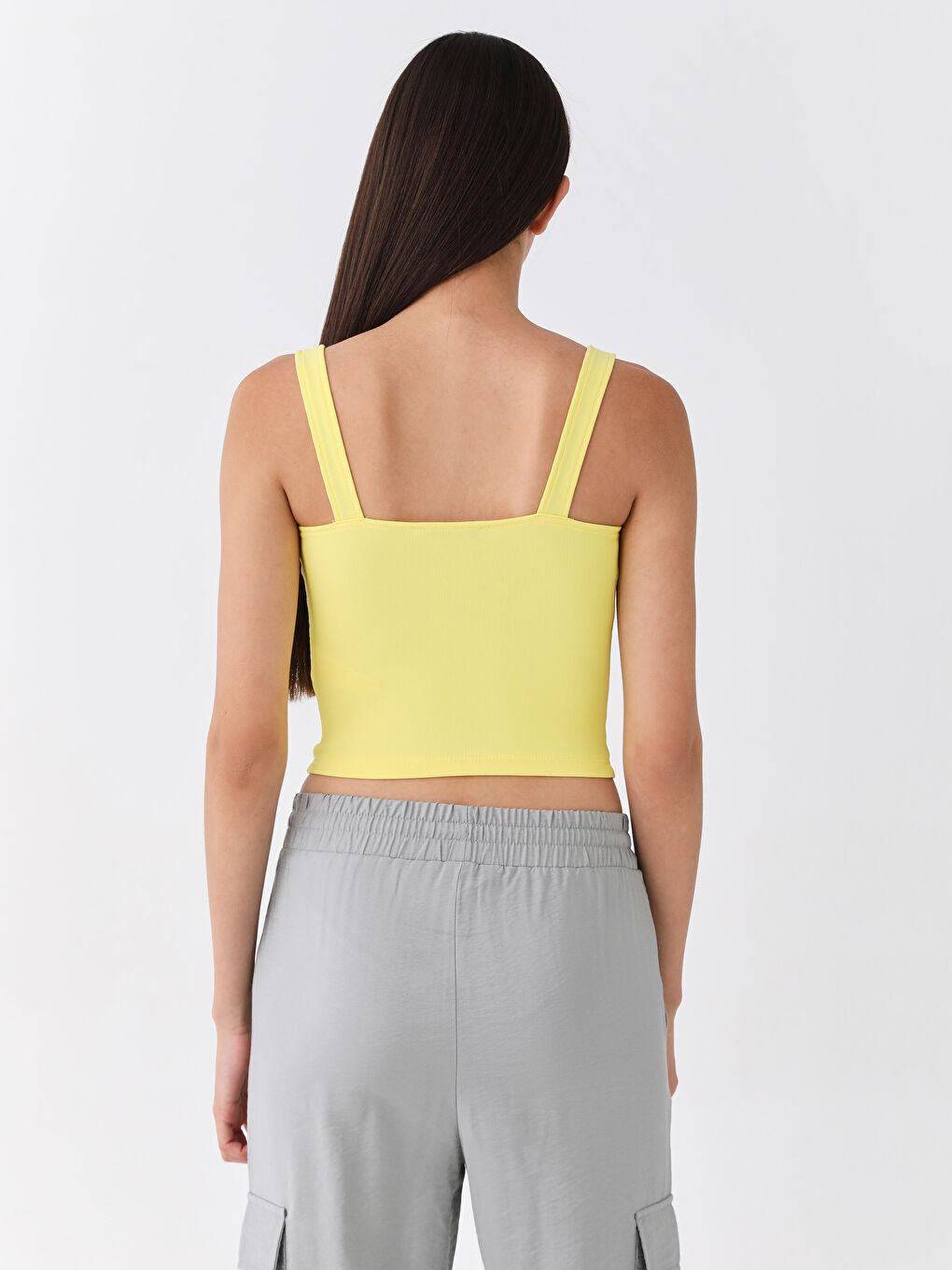 Women's Square Collar Straight Crop -S3FS53Z8-FRL