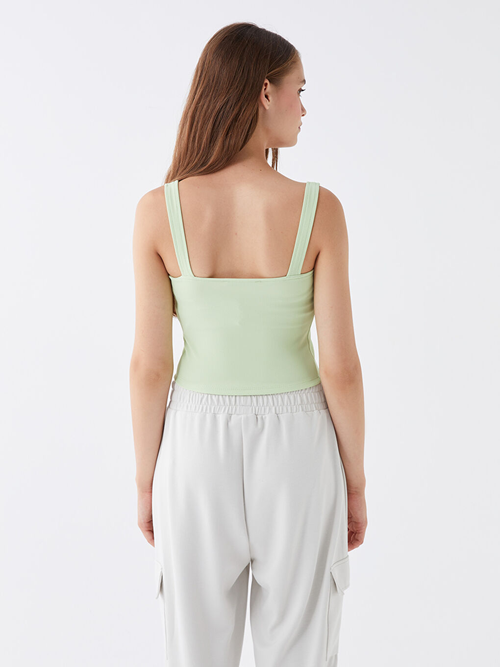 Women's Square Collar Straight Crop -S3FS53Z8-G3Q