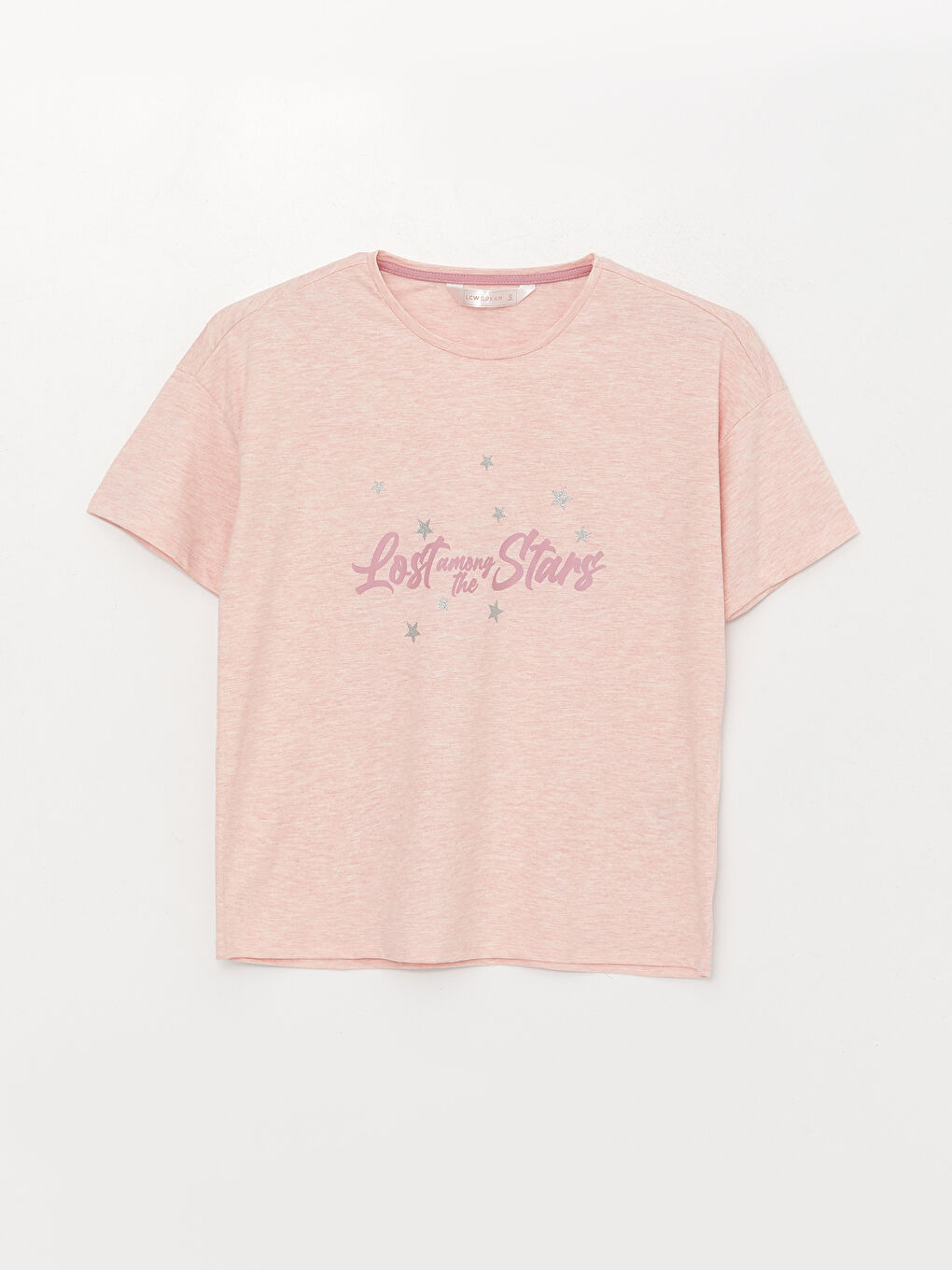 Pembe Bisiklet Yaka Baskılı Kadın Kaprili Pijama Takımı-6