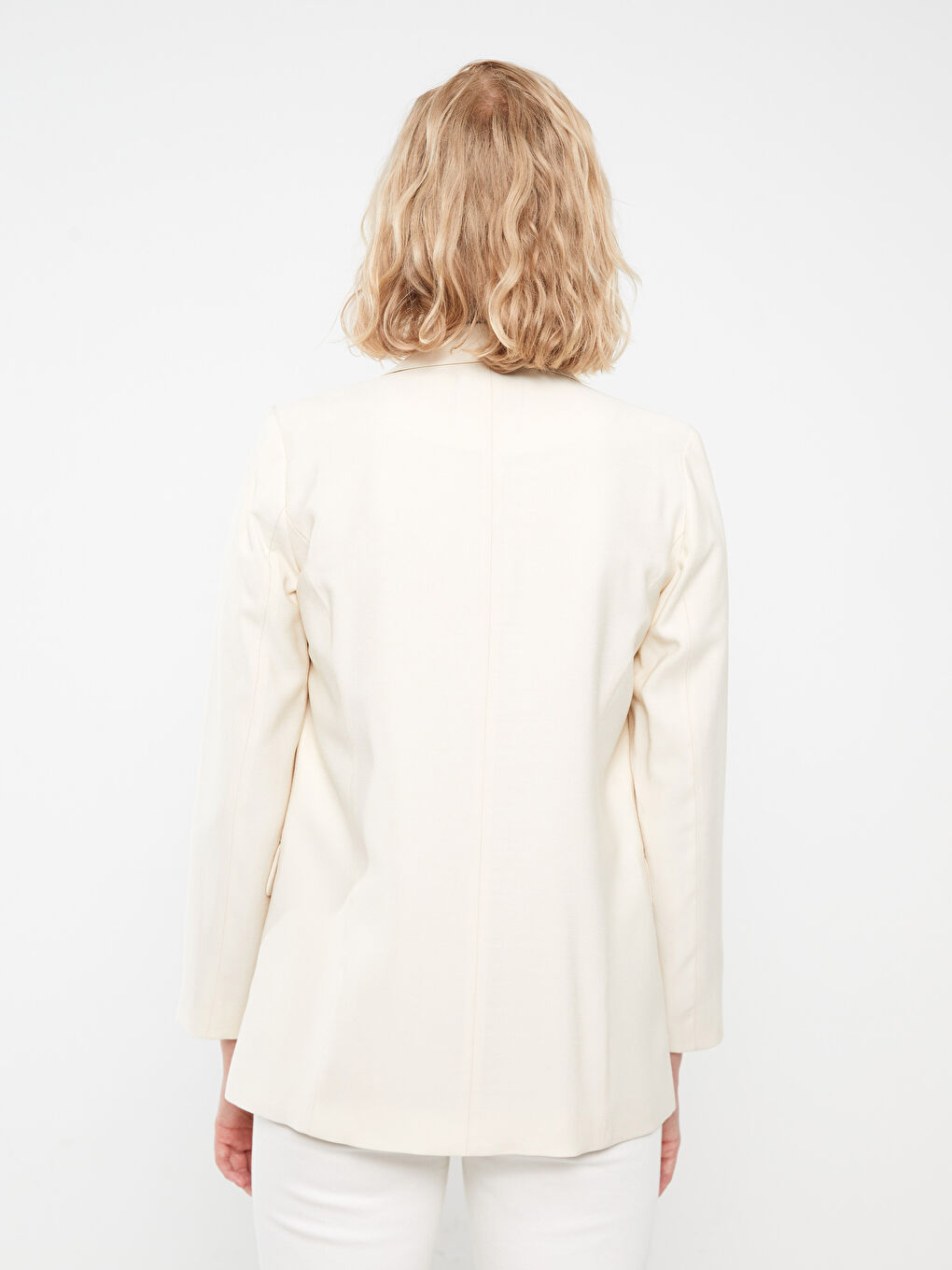 جاكيت بليزر كم طويل سادة للسيدات-4