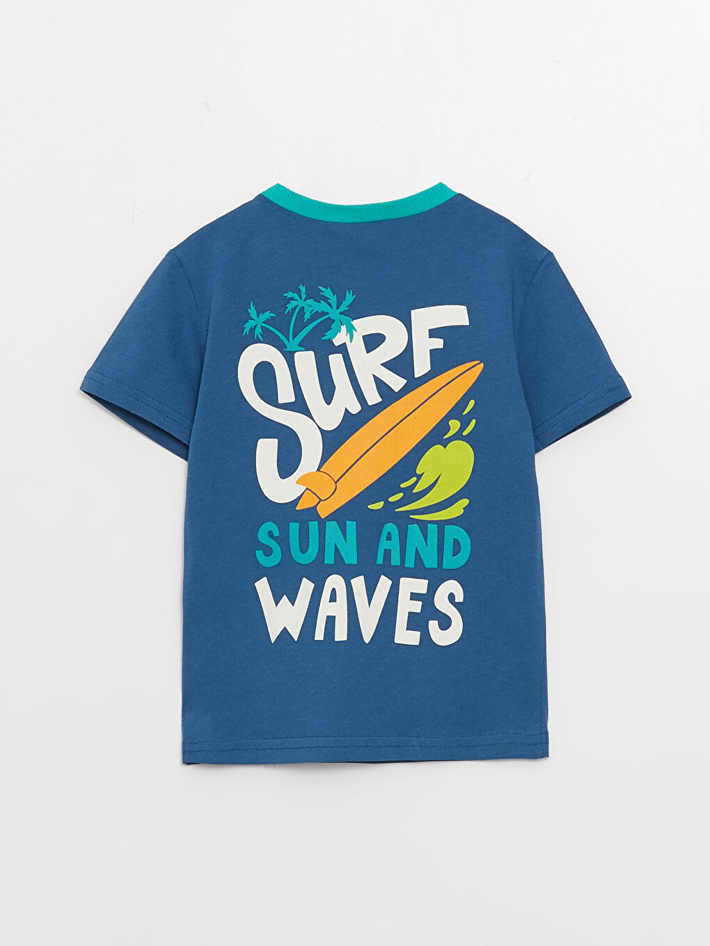 Crew Neck Short Sleeve Printed Baby Boys' T-Shirt-1