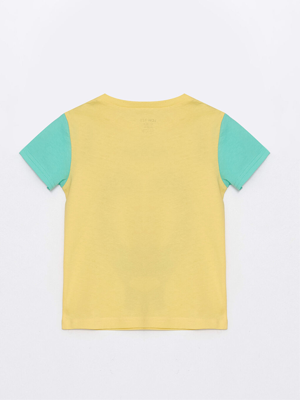 Sarı Bisiklet Yaka Kısa Kollu Baskılı Erkek Bebek Tişört-4