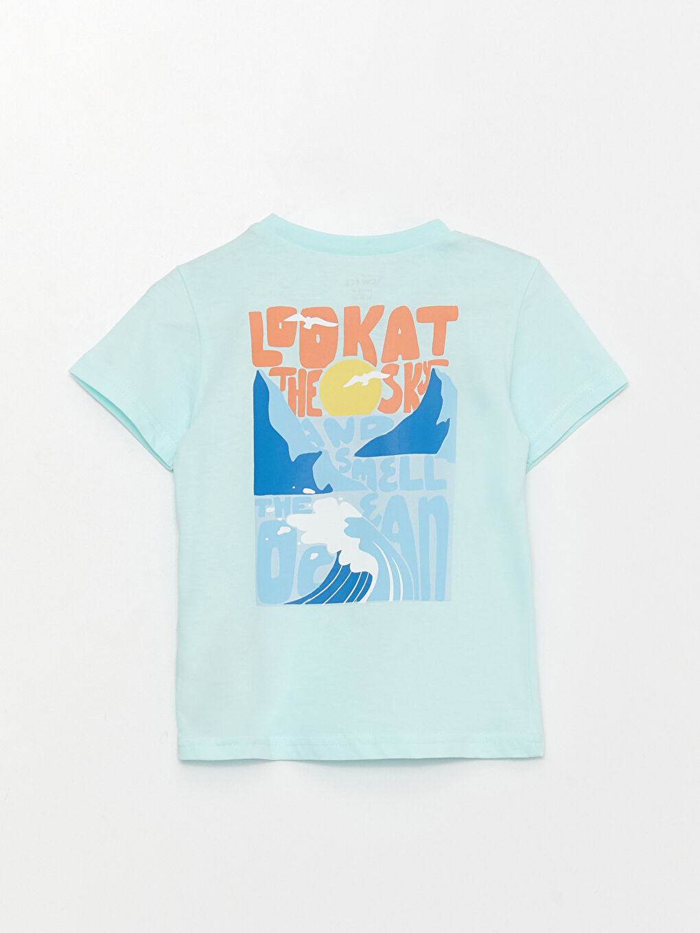 Mavi Bisiklet Yaka Kısa Kollu Baskılı Erkek Bebek Tişört-6