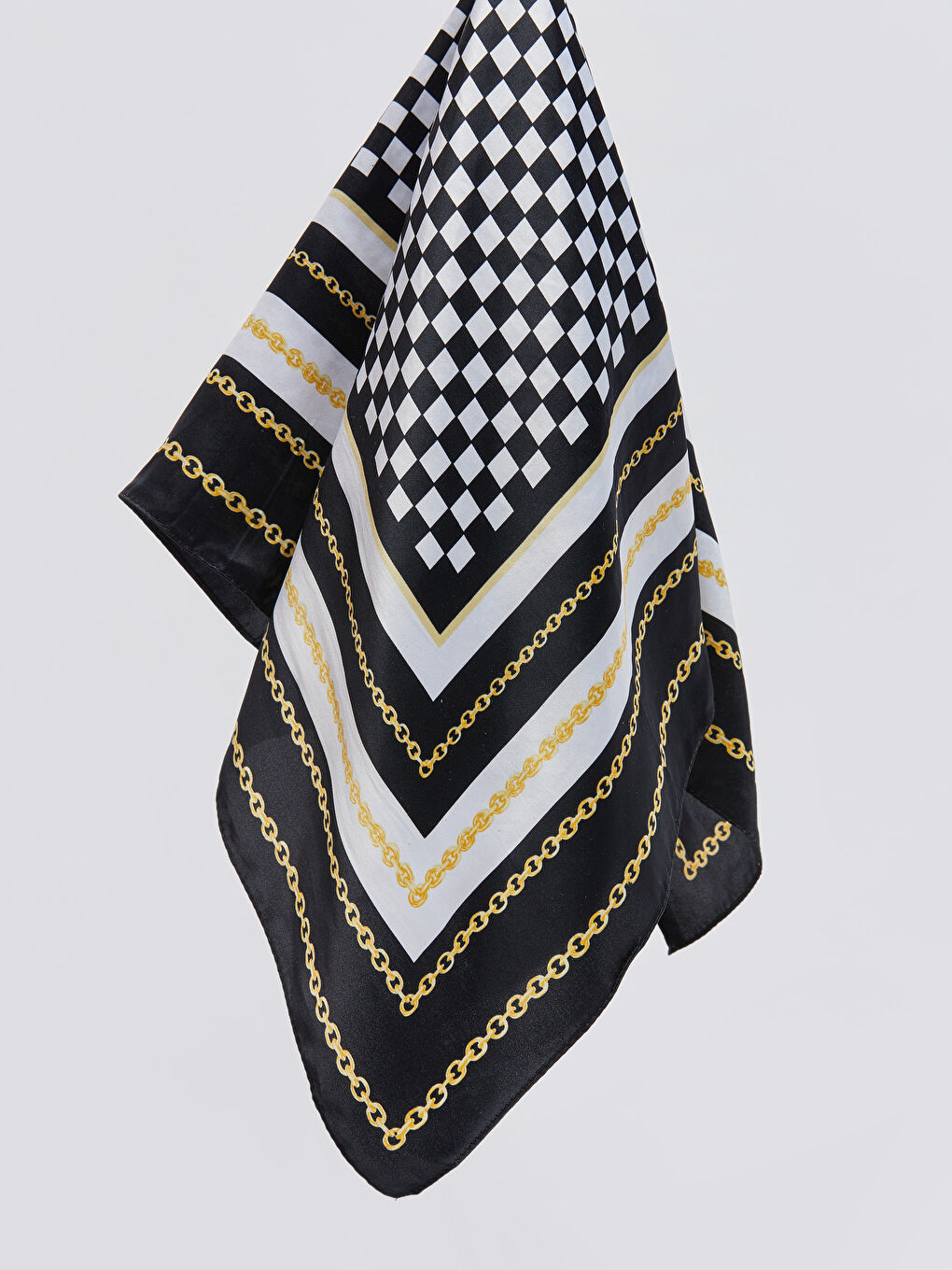 Beyaz Desenli Kadın Bandana-6