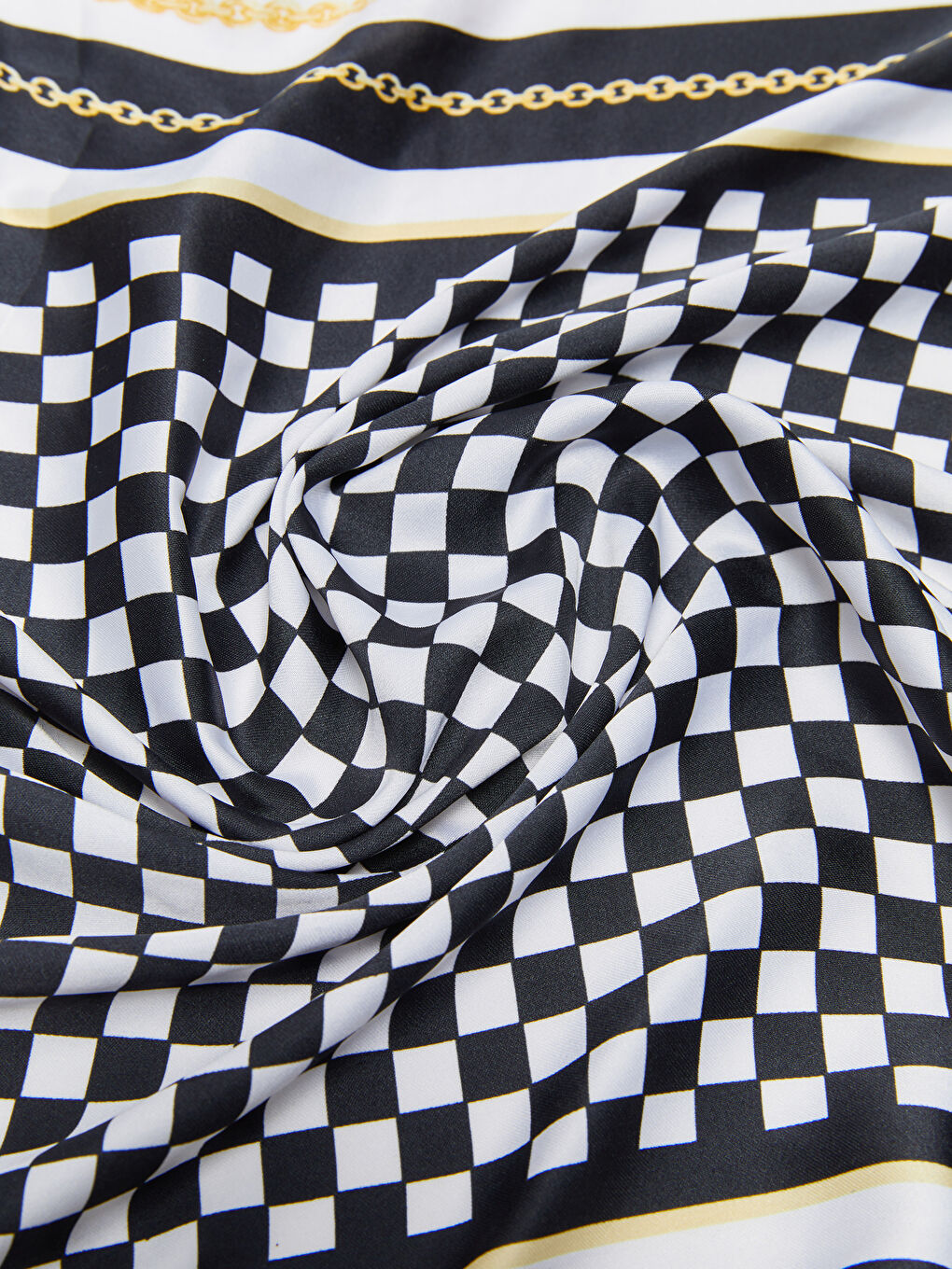 Beyaz Desenli Kadın Bandana-7