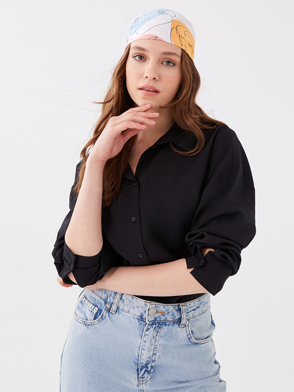 Karışık Desenli Kadın Bandana-1