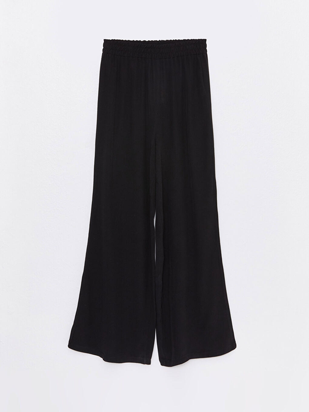 Pantalon Évasé Confortable à Taille Élastique pour Femmes-5