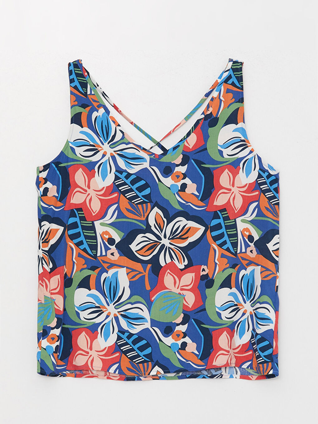 Karışık V Yaka Çiçekli Kadın Atlet-5