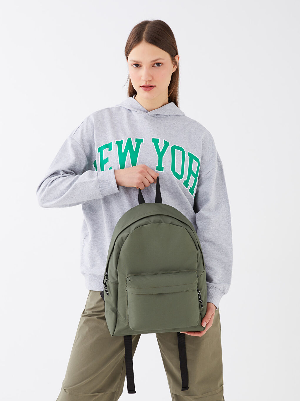 Haki Kadın Sırt Çantası