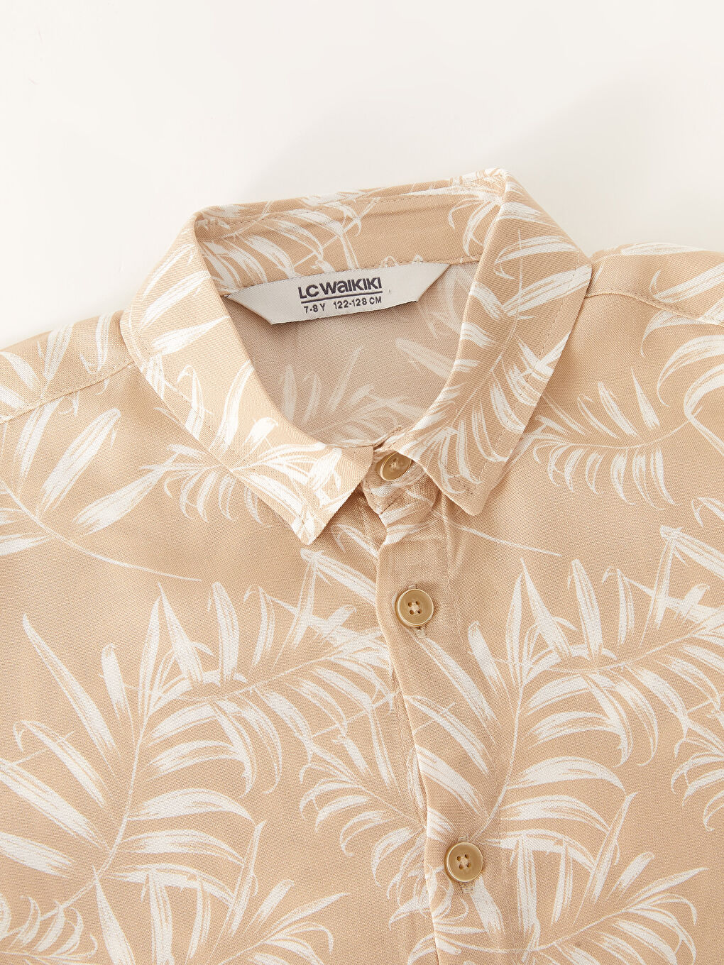 Patterned Short Sleeve Boys' Shirt-5