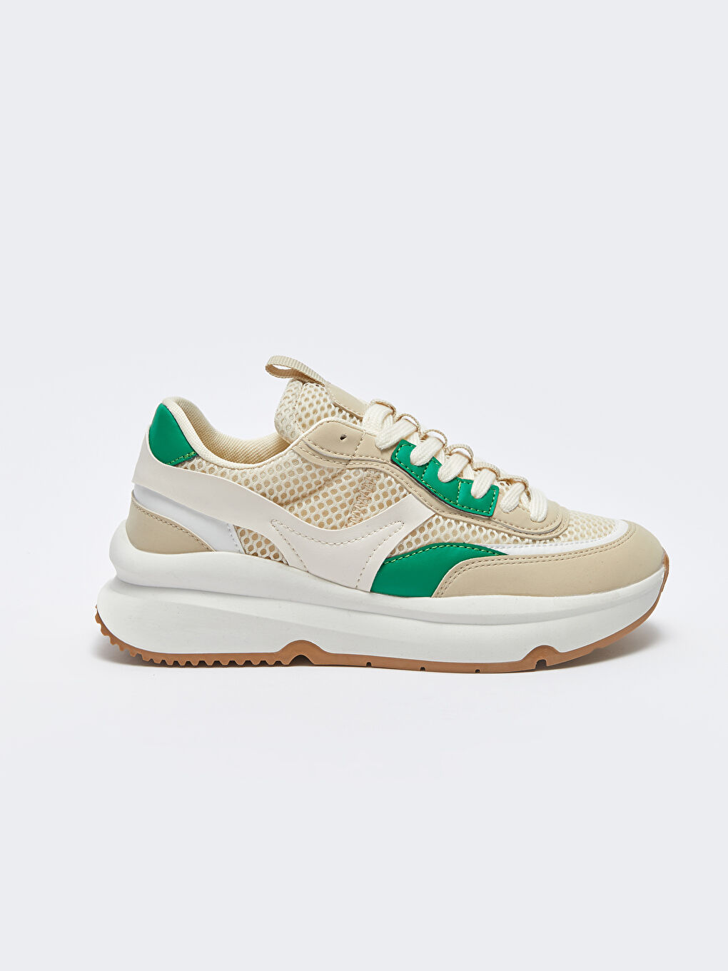 Yeşil Bağcıklı Kadın Spor Ayakkabı-1