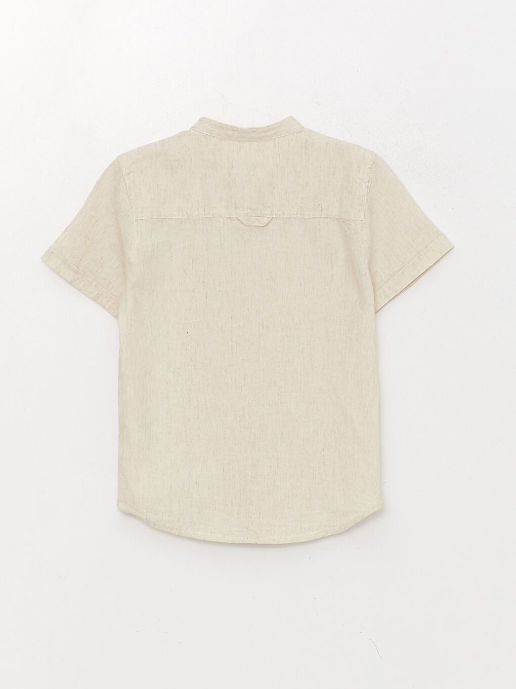 Grandad Collar Linen Blend Boys' Shirt -S3FT59Z4-FT0