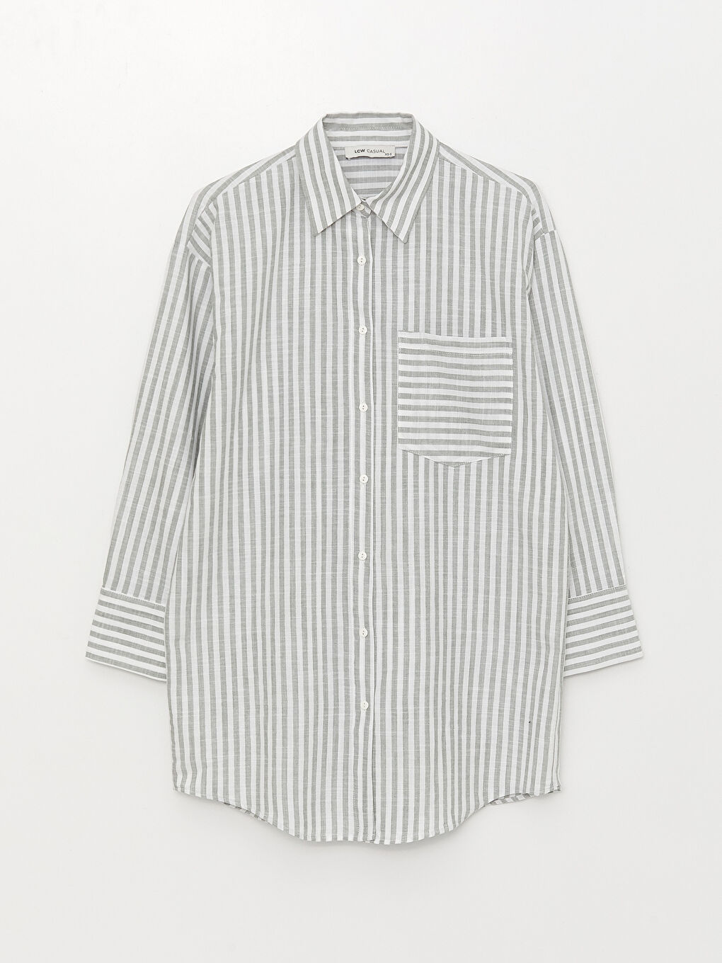 Striped Oversize Women's Shirt Tunic-5
