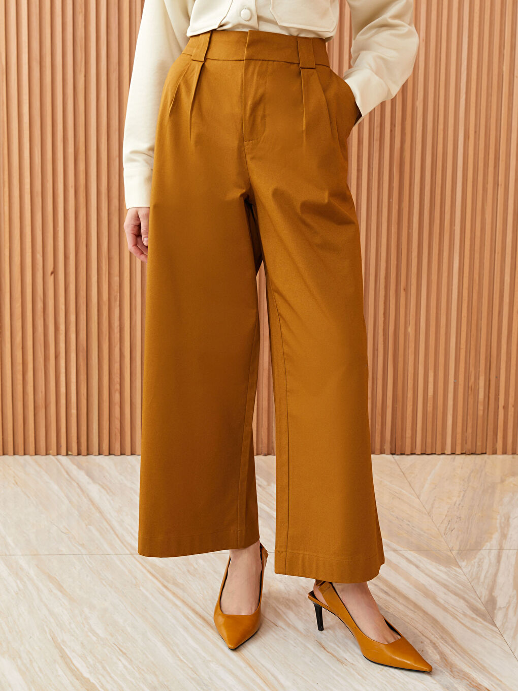 LCW Modest Rahat Kalıp Düz Gabardin Kadın Pantolon -S3FT71Z8-V3G