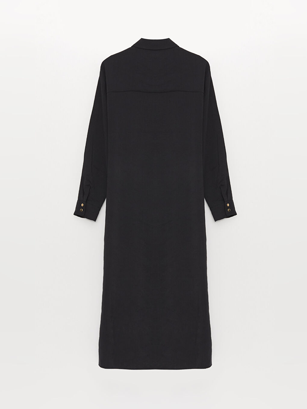 Plain Long Sleeve Women Shirt Dress -S3FT72Z8-RQL