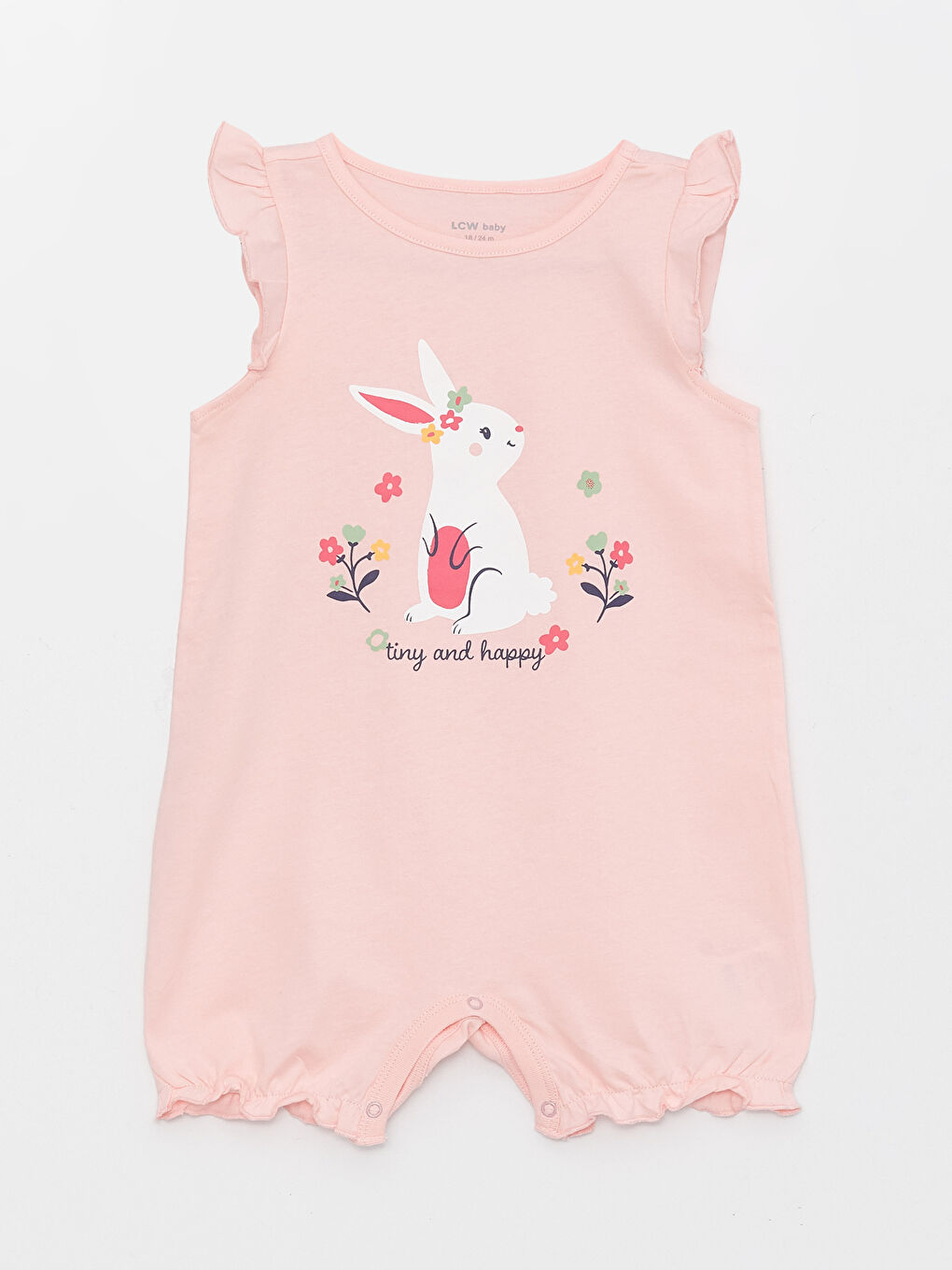 Комбинезон для малышек девочек с круглым вырезом и принтом, 2 упаковки-1